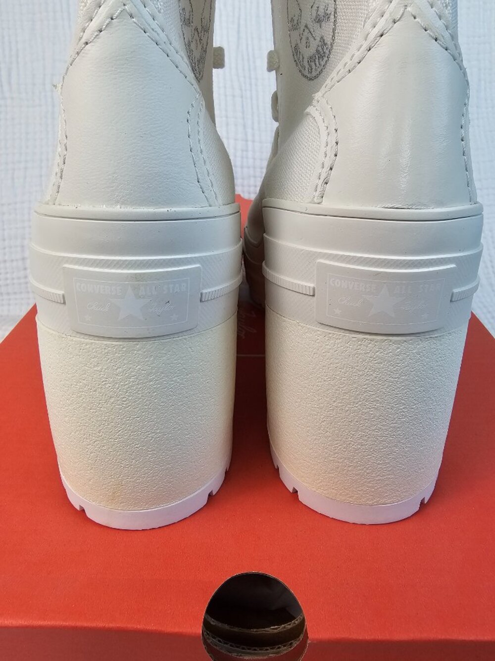 😍NWT😍 Converse Chuck 70 De Luxe Western Heel - Vintage White - Women 8/Men 6 - Picture 9 of 10